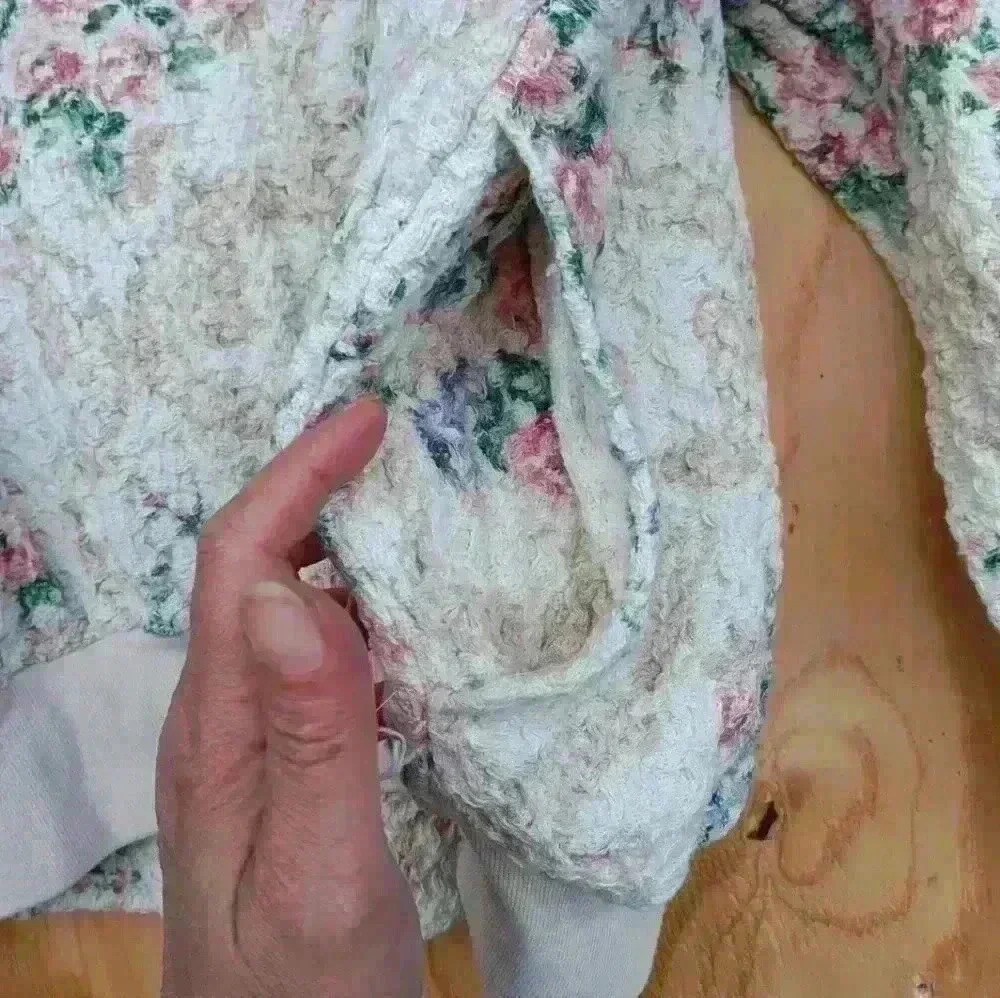 Womens Heavy knit sweater floral boho. Grandmacore cottagecore fairycore knit - Picture 6 of 11